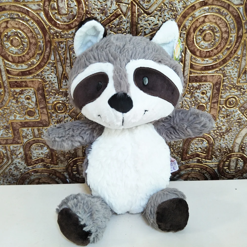 

Grey Cute Raccoon Animal Doll Children Stuffed Plush Toy