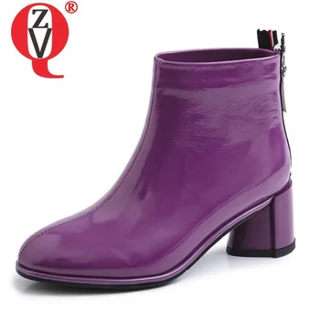 ZVQ purple leather ankle boots fashion 2019 autumn winter cool black martin boots round toe beige wedding 5.5cm mid heels shoes
ZVQ purple leather ankle boots fashion 2019 autumn winter cool black martin boots round toe beige wedding 5.5cm mid heels shoes