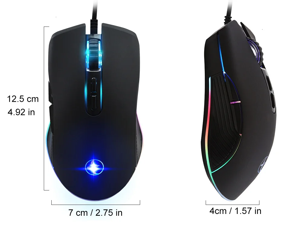 Type-C USB C RGB Gaming Mouse Game Mouse Gamer Mouse 3200 DPI