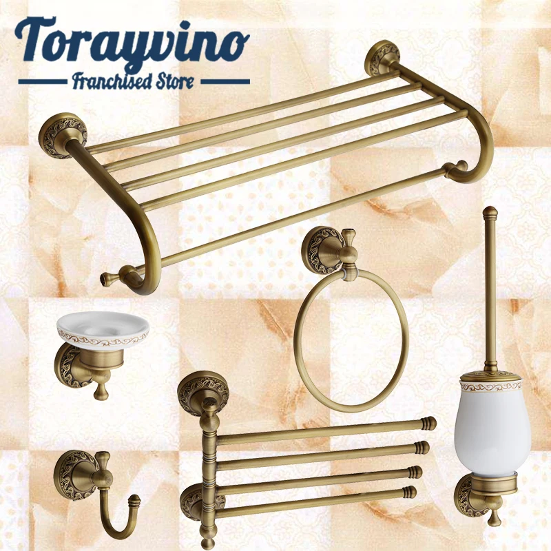Torayvino Luxury bathroom set Hardware badkamer accessoires 9 kinds set Antique brass bathroom wall mounted accessoire Sets
Torayvino Luxury bathroom set Hardware badkamer accessoires 9 kinds set Antique brass bathroom wall mounted accessoire Sets