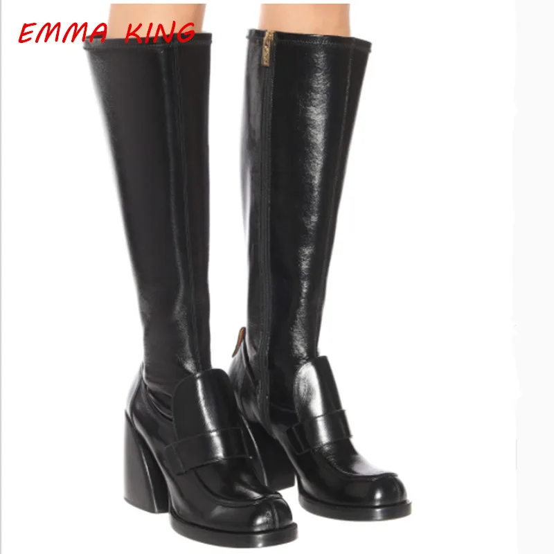 Black Leather Square Toe Retro Thick Heel Knight Boots Women 2020 Winter Fashion Runaway High Heels Shoes Woman Knee High Boots
Black Leather Square Toe Retro Thick Heel Knight Boots Women 2020 Winter Fashion Runaway High Heels Shoes Woman Knee High Boots
