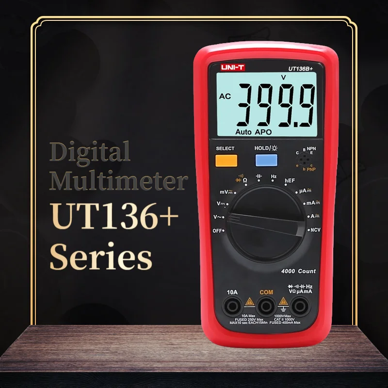 

UNI-T UT136B+/UT136C+ Pocket Auto Range Digital Multimeter AC DC Volt Current Meter Hz/Diode/Capacitance/hFE/NCV/Temperature