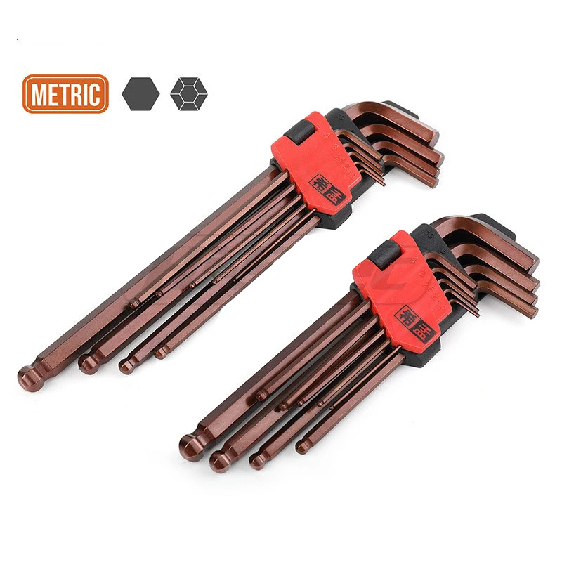 9pcs Allen Key Set Industrial Hex Ball End Torque Wrench Long Medium Universal Hexahedral Framework Spanner
9pcs Allen Key Set Industrial Hex Ball End Torque Wrench Long Medium Universal Hexahedral Framework Spanner