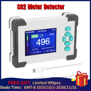 Portable CO2 Meter Detector Carbon Dioxide Rechargeable Air Quality Detector Analyzer CO2 Monitor Tester TVOC HCHO PM2.5 Meter
Portable CO2 Meter Detector Carbon Dioxide Rechargeable Air Quality Detector Analyzer CO2 Monitor Tester TVOC HCHO PM2.5 Meter