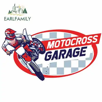 EARLFAMILY 13cm x 6.9cm for Jumping Motocross Badge Car Stickers and Decals Waterproof Graffiti Sticker Car Vehicle Accessories