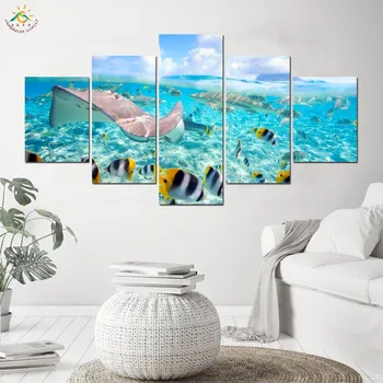 Fresh Ocean View Underwater canvas painting with frame posters and prints for Living Room 5 piece canvas art Decoration Home
Fresh Ocean View Underwater canvas painting with frame posters and prints for Living Room 5 piece canvas art Decoration Home