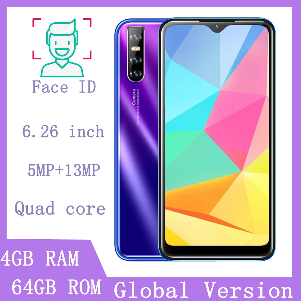 Оригинальные мобильные телефоны 8T Pro 6 26 дюйма Waterdrop 4 ГБ 64 13 МП четырехъядерные