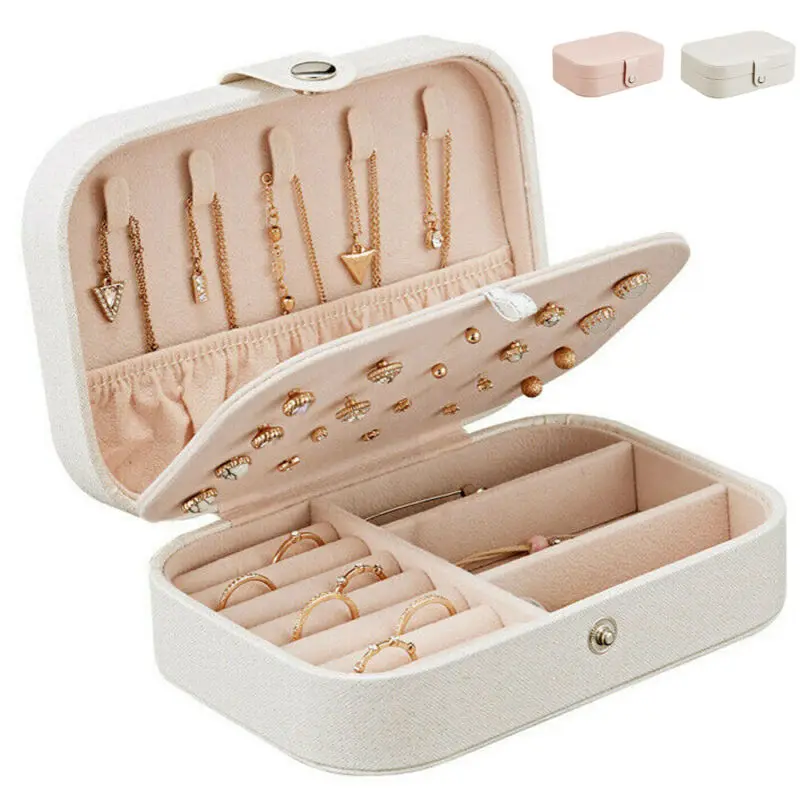 Women Soldi Color Travel Portable 2 Layers Leather Jewelry Box Organizer Case Earring Ring Necklace Fashion Storage Box 2019 Hot
Women Soldi Color Travel Portable 2 Layers Leather Jewelry Box Organizer Case Earring Ring Necklace Fashion Storage Box 2019 Hot