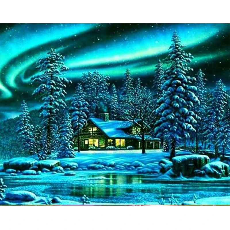 GATYZTORY 5D DIY diamond painting Aurora Diamond embroidered rhinestone full diamond cross stitch decorative landscape
GATYZTORY 5D DIY diamond painting Aurora Diamond embroidered rhinestone full diamond cross stitch decorative landscape