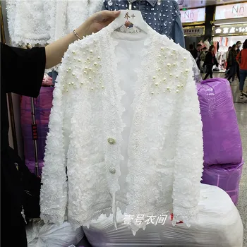 Small Fragrance Coat Female 2020 Spring Summer European New Sweet Three-dimensional Flower Beaded Open Jacket Coat Top Femme
Small Fragrance Coat Female 2020 Spring Summer European New Sweet Three-dimensional Flower Beaded Open Jacket Coat Top Femme