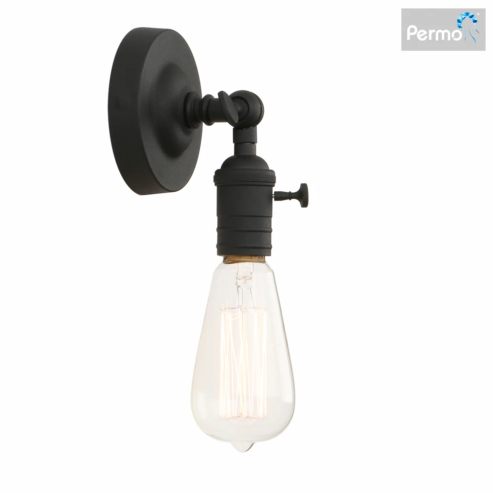 Permo Minimalist Single Socket 1- Light Wall Sconce Lighting with On/Off Switch (Black)
Permo Minimalist Single Socket 1- Light Wall Sconce Lighting with On/Off Switch (Black)