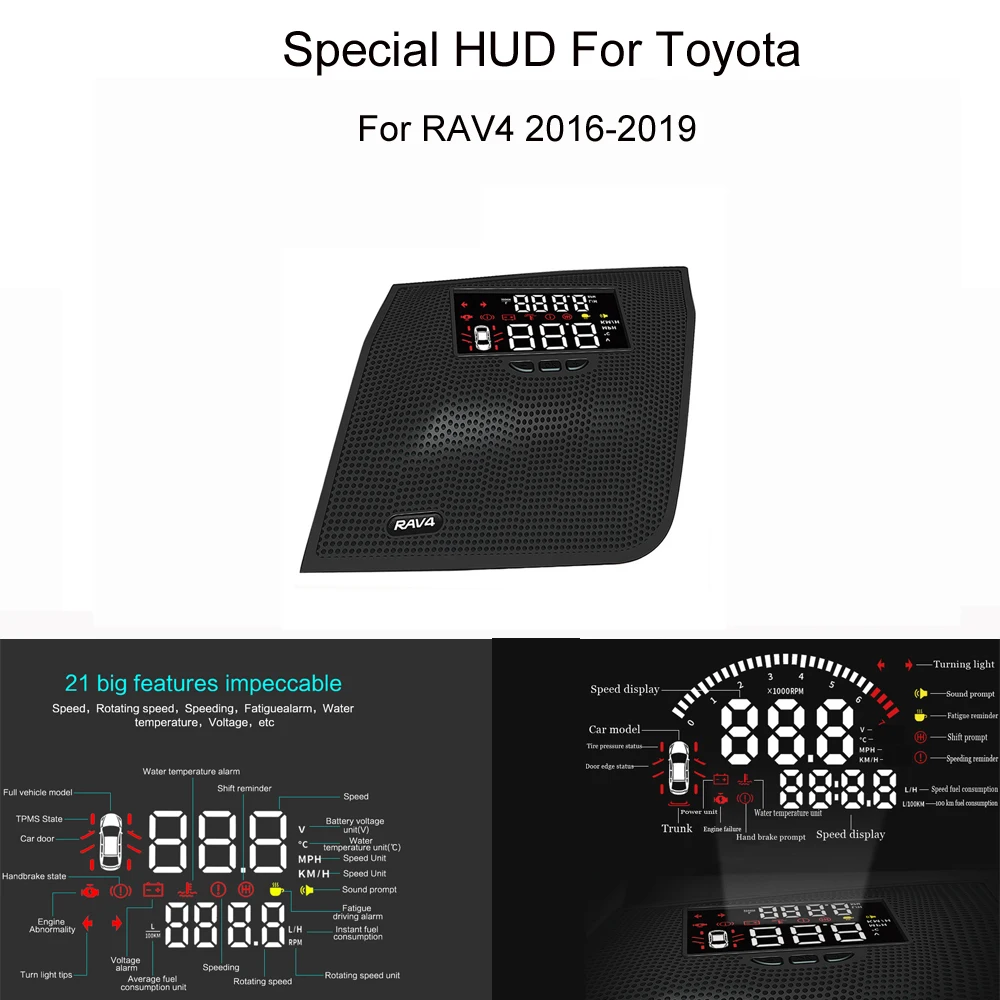 Built-in Car Head Up Display HUD Windshield Speed Projector Security Alarm Left /Right Hand Drive For Toyota RAV4 2016~2019
Built-in Car Head Up Display HUD Windshield Speed Projector Security Alarm Left /Right Hand Drive For Toyota RAV4 2016~2019