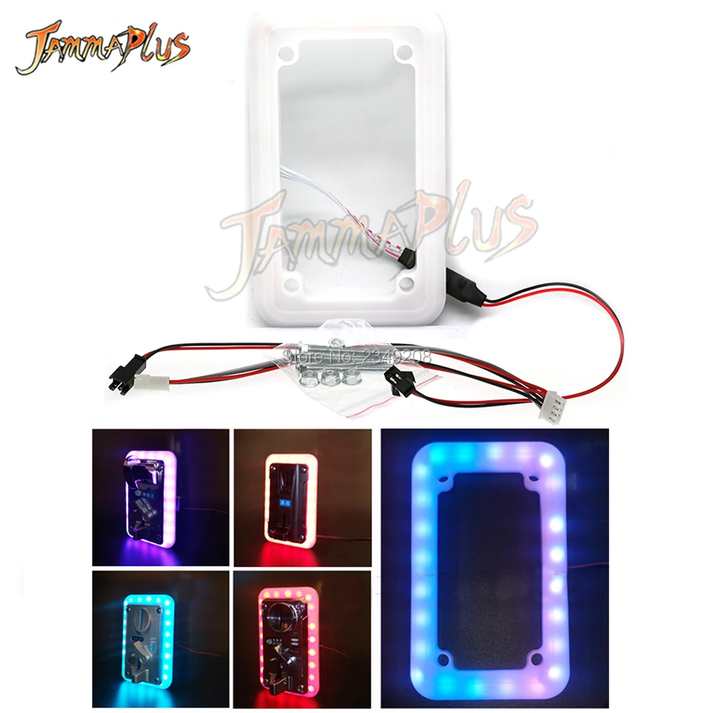 10pcs coin selector multi Coin Acceptor Colorful DC12V LED Decorative Frame For Arcade Game Crane Claw Vending machine | Спорт и