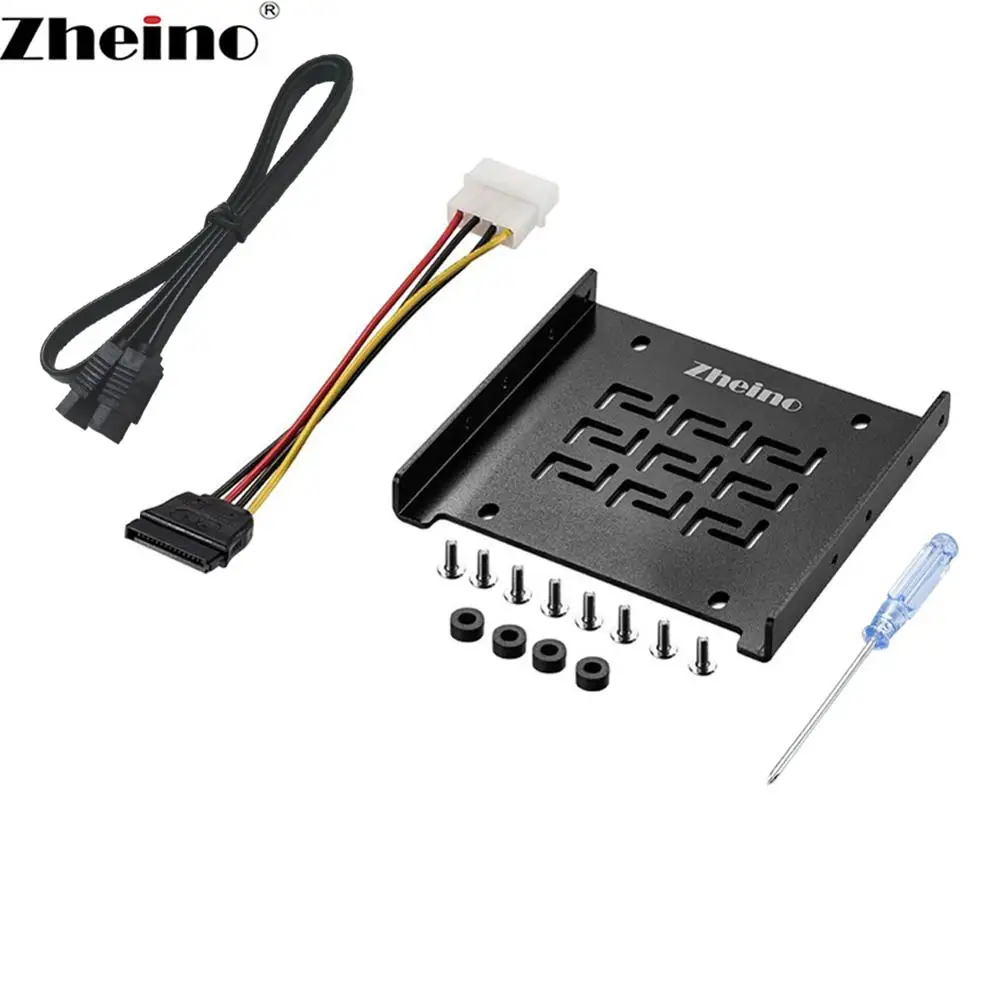 Zheino адаптер кронштейн для 2,5 до 3,5 дюймов HDD/SSD Монтажная Рамка держатель жесткого диска алюминиевый сплав
Zheino адаптер кронштейн для 2,5 до 3,5 дюймов HDD/SSD Монтажная Рамка держатель жесткого диска алюминиевый сплав