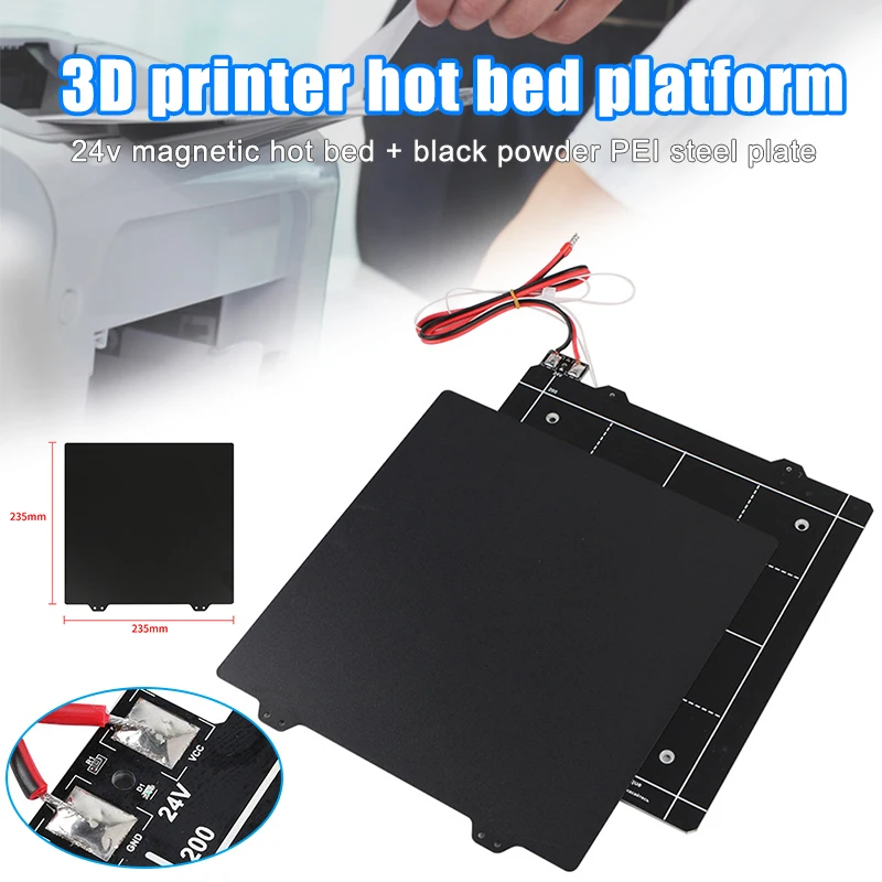 Magnetic Heated Bed and Double Sided Textured Powder Coated PEI Spring Steel Sheet for 3D Printer xk88
Magnetic Heated Bed and Double Sided Textured Powder Coated PEI Spring Steel Sheet for 3D Printer xk88