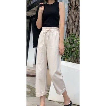 Summer High Waist Harem Pants Women Bow Tie Drawstring Sweet Pant Casual Pockets Trousers Female Solid Color Straight Pants
Summer High Waist Harem Pants Women Bow Tie Drawstring Sweet Pant Casual Pockets Trousers Female Solid Color Straight Pants