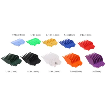 10PCS Cutting Guide Comb Barbers Hairdressing Tool Set with Magnetic Adsorption Colorful Limit Comb Set Compatible with WAHL
10PCS Cutting Guide Comb Barbers Hairdressing Tool Set with Magnetic Adsorption Colorful Limit Comb Set Compatible with WAHL