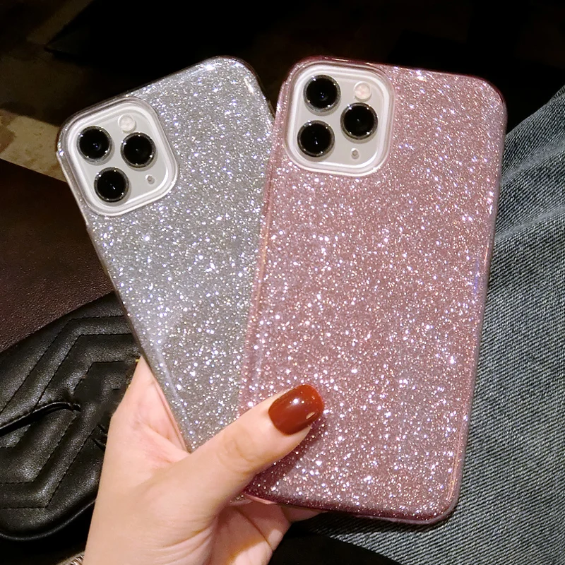 Ottwn Bling Powder чехол для телефона iPhone 11 Pro Мягкий Силиконовый ТПУ блестящий ярких
