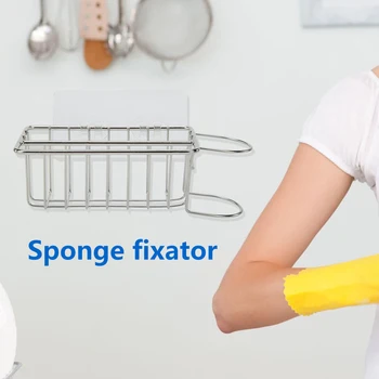Sink Scrubbers Dish Brush Tray Waterproof Anti-slip Drain Adhesive Sponge Drying Holder Lightweight Rack Kitchen Gadget