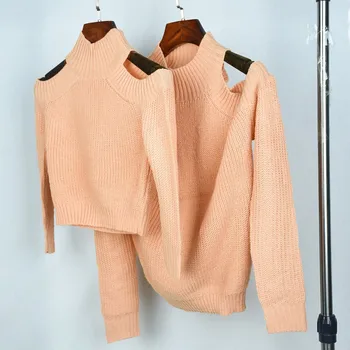 2019 Spring Womens Vintage Long Sleeve Knit Sweater Ladies Solid Color Turlteneck Pullover Striped Off Shoulder Sweater
2019 Spring Womens Vintage Long Sleeve Knit Sweater Ladies Solid Color Turlteneck Pullover Striped Off Shoulder Sweater