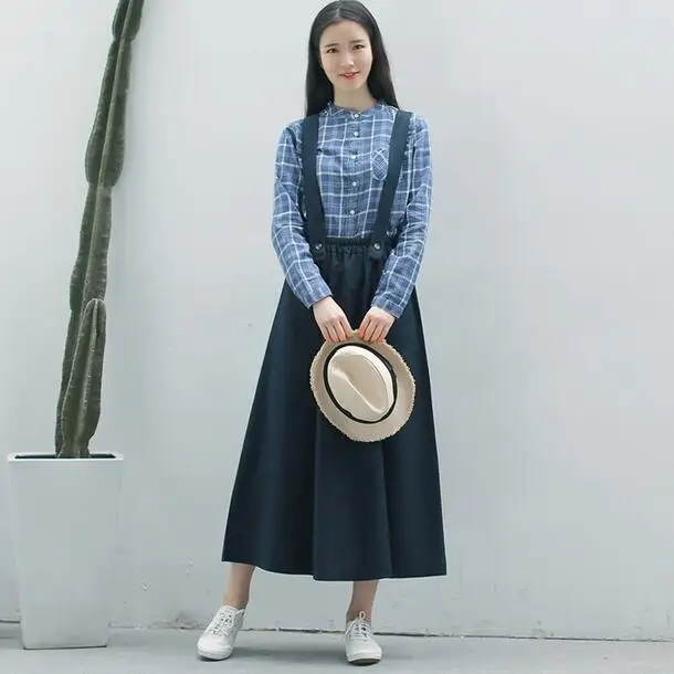 Фото 2020 винтажная Длинная черная юбка для женщин японский - купить