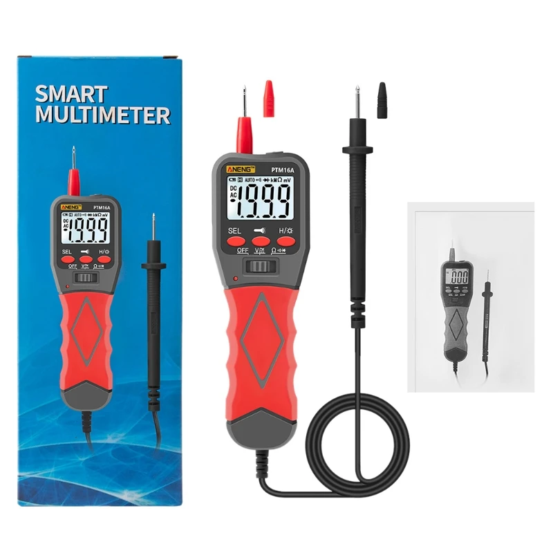 PTM16A Auto-Range Pen Multimeter 1999 Count AC/DC Data Retention with Flashlight G88A
PTM16A Auto-Range Pen Multimeter 1999 Count AC/DC Data Retention with Flashlight G88A