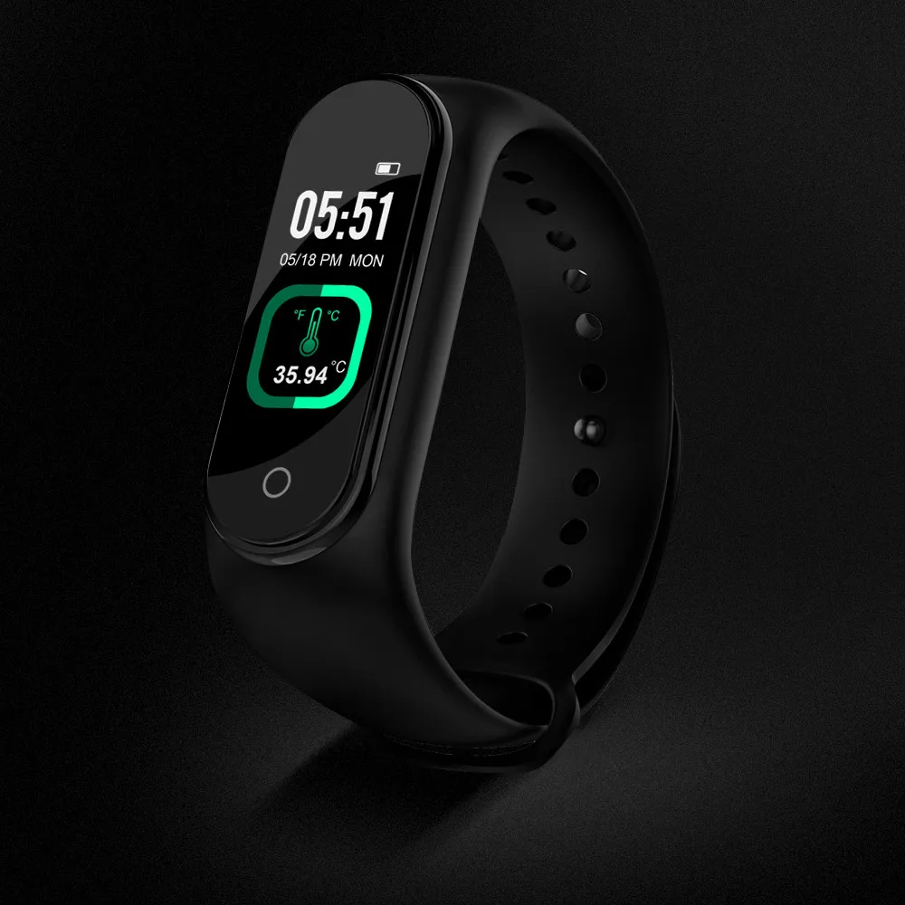 Smart Bracelet M4 Pro Temperature Measurement Heart Rate Blood Pressure Sleep Monitoring Message Reminder Sports Health Watch
Smart Bracelet M4 Pro Temperature Measurement Heart Rate Blood Pressure Sleep Monitoring Message Reminder Sports Health Watch