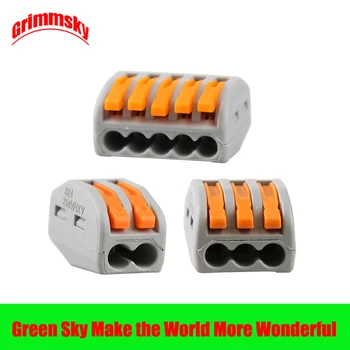 60Pcs/Set Terminal Block Spring Lever Nut Terminal Blocks Reusable Electrical Cable Connector
60Pcs/Set Terminal Block Spring Lever Nut Terminal Blocks Reusable Electrical Cable Connector