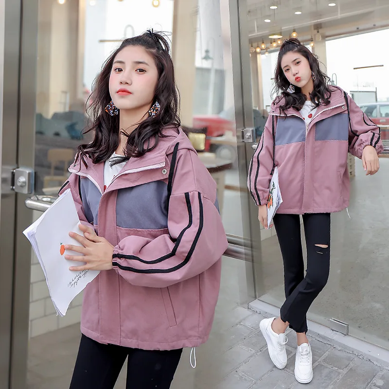 HipHop-Style Coat Women's 2019 Spring And Autumn Korean-style Students BF Harajuku Loose-Fit College Style Coat 
HipHop-Style Coat Women's 2019 Spring And Autumn Korean-style Students BF Harajuku Loose-Fit College Style Coat