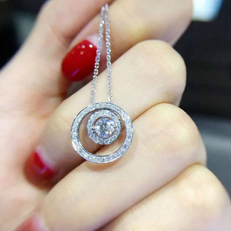 New S925 Silver Round Pendant Necklace for Ladies Detachable Zircon Pendant Sweater Two Wearing Clavicle Chain Banquet Necklace
New S925 Silver Round Pendant Necklace for Ladies Detachable Zircon Pendant Sweater Two Wearing Clavicle Chain Banquet Necklace