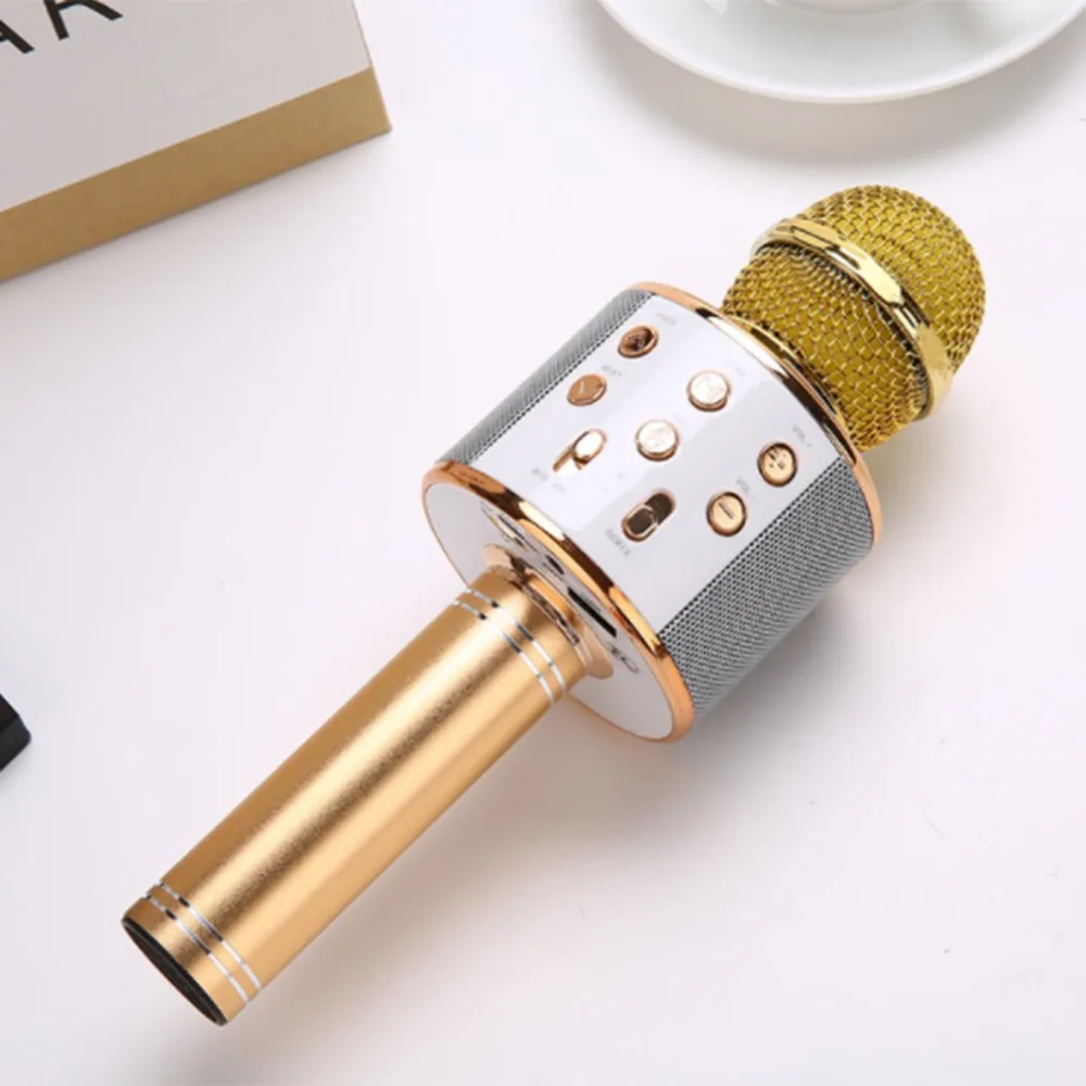 Wireless Bluetooth Microphone Handheld Microphone Home KTV Music Playing built in Bluetooth speaker Portable Microphone
Wireless Bluetooth Microphone Handheld Microphone Home KTV Music Playing built in Bluetooth speaker Portable Microphone
