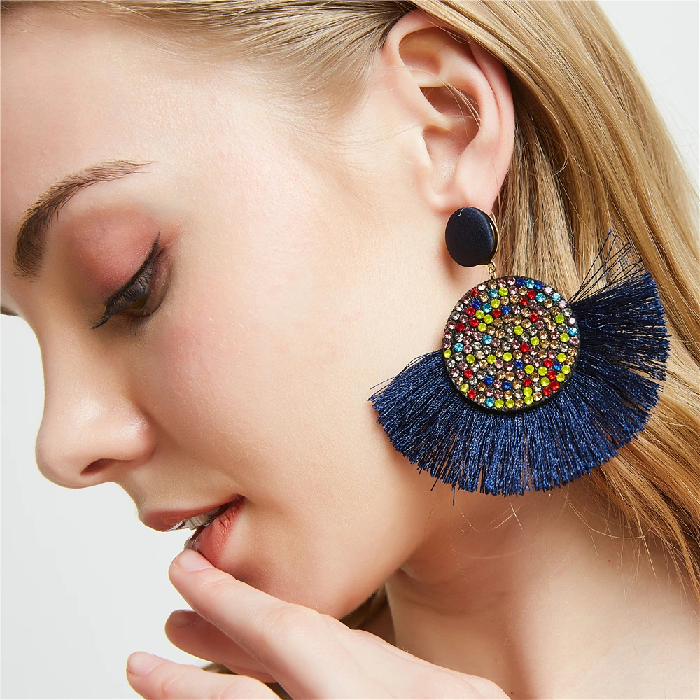 Bohemian Crystal Tassel Earrings For Women Fashion Charm Earings Female Wedding Bridal Statement Drop Earring with Stones
Bohemian Crystal Tassel Earrings For Women Fashion Charm Earings Female Wedding Bridal Statement Drop Earring with Stones