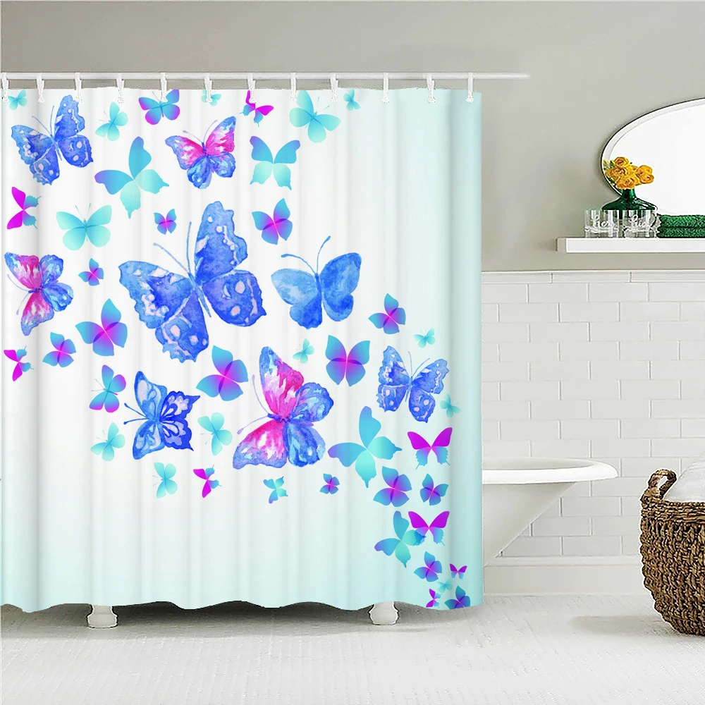 Beautiful Butterfly 3d Shower Curtains With Hooks Waterproof Fabric Flowers Printed Bathroom Curtain 180X180 Bathtub Screen
Beautiful Butterfly 3d Shower Curtains With Hooks Waterproof Fabric Flowers Printed Bathroom Curtain 180X180 Bathtub Screen