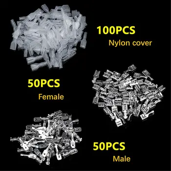 200pcs 2.8/4.8mm/6.3mm Male/Female Spade Crimp Terminals Electrical Insulating Sleeve Wire Connector for 22-16 AWG 0.5mm2-1.5mm2
200pcs 2.8/4.8mm/6.3mm Male/Female Spade Crimp Terminals Electrical Insulating Sleeve Wire Connector for 22-16 AWG 0.5mm2-1.5mm2