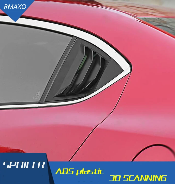 For Mazda 3 Axela 2014-2018 Sedan ABS Rear Door Window shades Louver Frame Sill Molding Cover Sticker Trim | Автомобили и