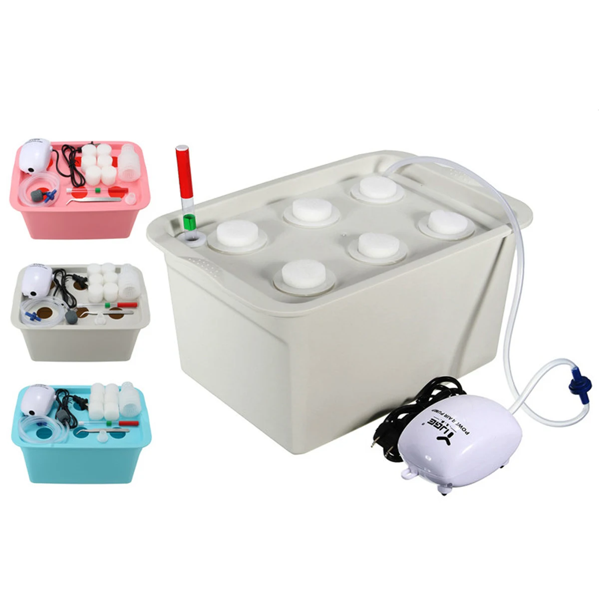 1 sets 220V Plant Site Hydroponic Systems Kit 6 Holes Nursery Pots Soilless Cultivation Box Plant Seedling Grow Box
1 sets 220V Plant Site Hydroponic Systems Kit 6 Holes Nursery Pots Soilless Cultivation Box Plant Seedling Grow Box