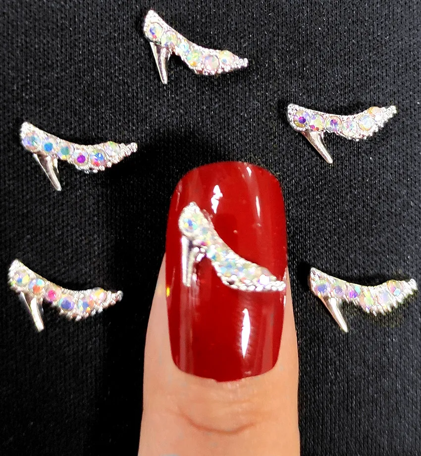 10Pcs/Lot Shoes Ab Crystal Rhinestone Nail Decorations Metal High-heeled Silver Studs Charms 3D Strass Nail Art Supplies New Diy
10Pcs/Lot Shoes Ab Crystal Rhinestone Nail Decorations Metal High-heeled Silver Studs Charms 3D Strass Nail Art Supplies New Diy