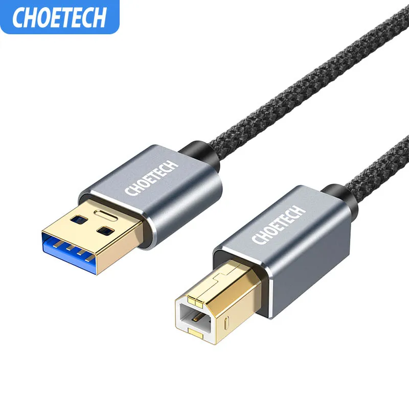 CHOETECH USB 2.0 3m Printer Cable Type A Male to B Male Cable for Camera Canon Epson HP Printer DAC USB Printer
CHOETECH USB 2.0 3m Printer Cable Type A Male to B Male Cable for Camera Canon Epson HP Printer DAC USB Printer