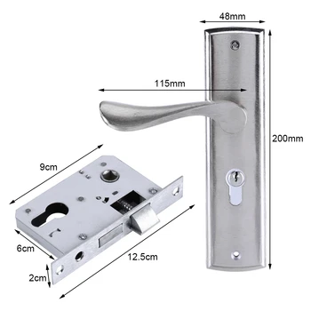Durable Door Handle Lock Cylinder Front Back Lever Latch Panel Security Locks Home Security With Keys Dual Latch Room Door
Durable Door Handle Lock Cylinder Front Back Lever Latch Panel Security Locks Home Security With Keys Dual Latch Room Door