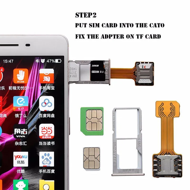 Card Extender Dual SIM Adapter Extension Cable Slot Durable For Mobile Phone Android GV99
Card Extender Dual SIM Adapter Extension Cable Slot Durable For Mobile Phone Android GV99