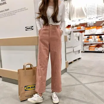 Women's Pants New High Waist Wide Leg Pants Women Autumn Winter Loose Corduroy Pants Women Trousers Casual Ankle-Length Pants
Women's Pants New High Waist Wide Leg Pants Women Autumn Winter Loose Corduroy Pants Women Trousers Casual Ankle-Length Pants