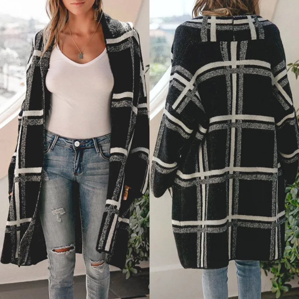 Women Woollen Coat lattice Winter Long Sleeve Oversize Retro Outwear Jacket Elegant Overcoats Loose Plus Size 8M3.5
Women Woollen Coat lattice Winter Long Sleeve Oversize Retro Outwear Jacket Elegant Overcoats Loose Plus Size 8M3.5