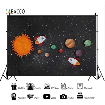 Laeacco Universe Spacecraft Space Suit Planet Cartoon Decor Background Photography Customize Backdrops Props For Photo Studio 
Laeacco Universe Spacecraft Space Suit Planet Cartoon Decor Background Photography Customize Backdrops Props For Photo Studio