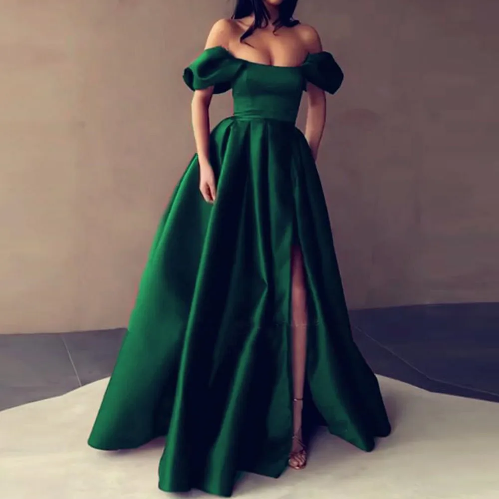 Soft Satin Prom Dresses Strapless Off the Shoulder Split Evening Dresses Pleated A-Line Long Formal Gowns robes de soirée плать
Soft Satin Prom Dresses Strapless Off the Shoulder Split Evening Dresses Pleated A-Line Long Formal Gowns robes de soirée плать