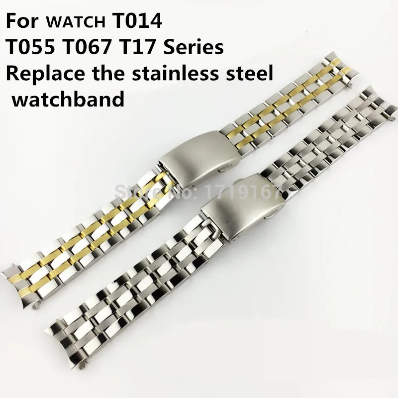 

19mm 20MM Solid Stainless Steel Watch Strap For Tissot 1853 PRC200 T17 T461 T014430 T014410 Watchband Man + Tool