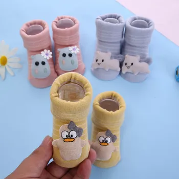 2 pairs Cute Baby Socks With Rubber Sole Autumn Winter Cotton Cute Non-slip Boys Girls Newborn Infant Cartoon Soft Floor Sock 
2 pairs Cute Baby Socks With Rubber Sole Autumn Winter Cotton Cute Non-slip Boys Girls Newborn Infant Cartoon Soft Floor Sock