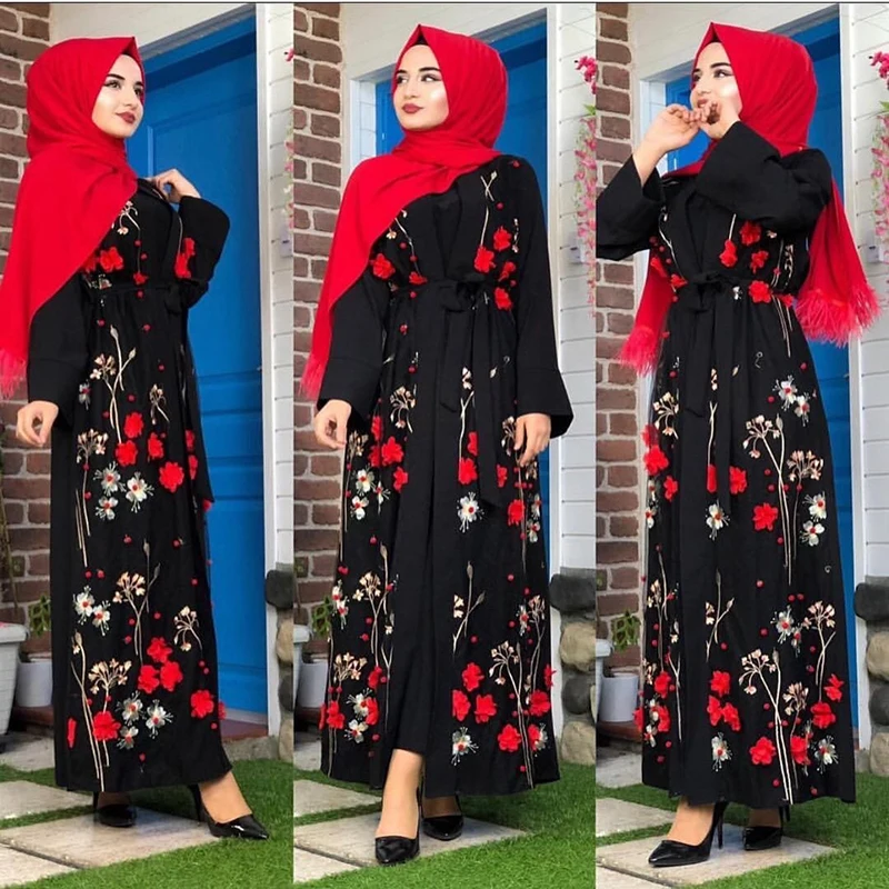 Floral Abaya Kimono Cardigan Hijab Muslim Dress Abayas Turkish Islamic Clothing For Women Caftan Dubai Kaftan Oman Djelaba Femme
Floral Abaya Kimono Cardigan Hijab Muslim Dress Abayas Turkish Islamic Clothing For Women Caftan Dubai Kaftan Oman Djelaba Femme