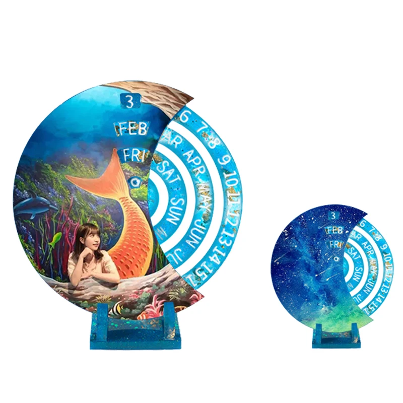 DM170 3PCS/Pack Round Heart Shape Calendar Silicone Mold DIY UV Epoxy Resin Crystal Casting Mould Home Decoration 
DM170 3PCS/Pack Round Heart Shape Calendar Silicone Mold DIY UV Epoxy Resin Crystal Casting Mould Home Decoration