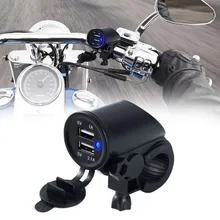 12V-24V Modification Motorcycle Waterproof Switch Dual USB Charger Universal Mobile Phone Charger Adapter Cables Sockets
12V-24V Modification Motorcycle Waterproof Switch Dual USB Charger Universal Mobile Phone Charger Adapter Cables Sockets