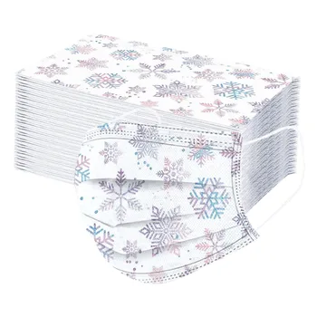 50pc Adult Snow Printed Plaid Masks Festival Snowflake Three-layer Facemask Masque Dust-proof Disposable Protective Mask Маска
50pc Adult Snow Printed Plaid Masks Festival Snowflake Three-layer Facemask Masque Dust-proof Disposable Protective Mask Маска